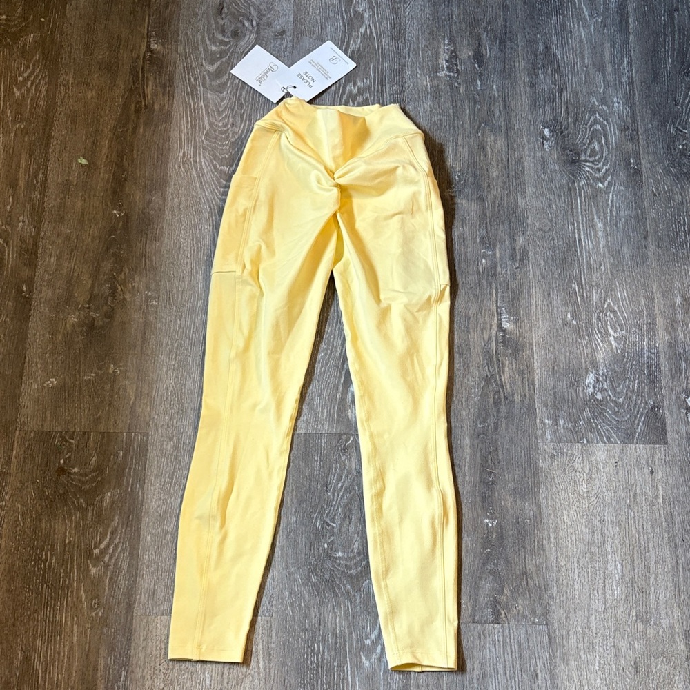 Yellow High-Waisted Leggings